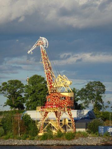 Giraffen-Kran auf Djurgarden in Stockholm