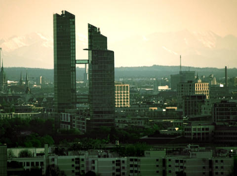 Unübliche Münchner StadtSilhouette