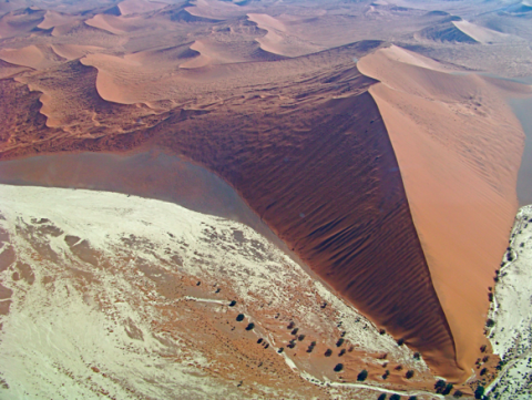 Flug über die Namib