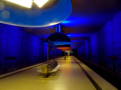 Der U-Bahnhof Westfriedhof in München