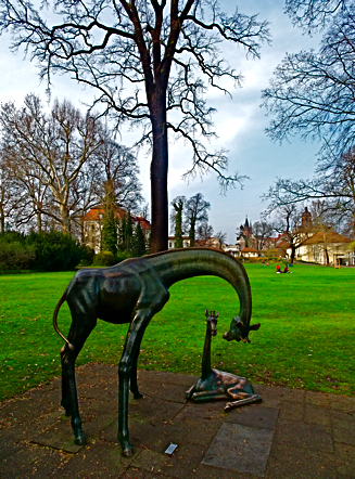 Zwei Giraffen von Hans Hennig im Schlosspark Köpenick