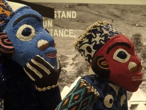 Kameruner Königsthron in der Afrika-Abteilung im Ethnologischen Museum Berlin