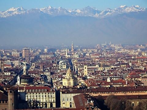 Blick vom Mole Antonelliana, dem Wahrzeichen von Turin