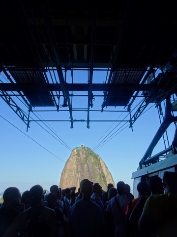 Blick von der Seilbahn auf den Pão de Açúcar